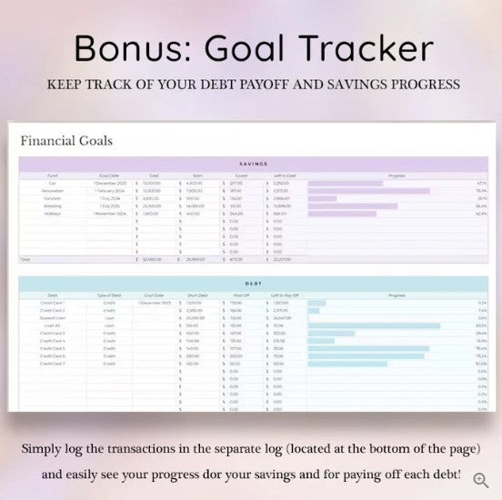 Simple Budget Planner for Excel & Google Sheets